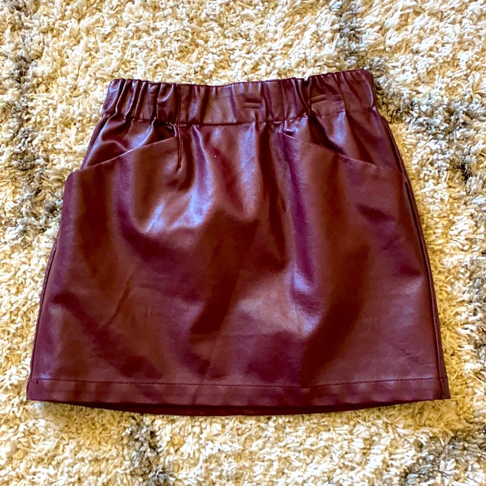Faux leather skirt